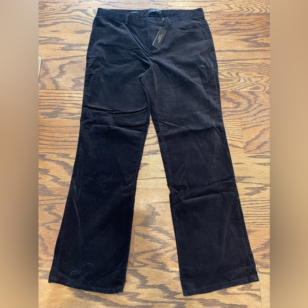 Talbots Signature boot leg velvet pants in size 12 - brand new with tags